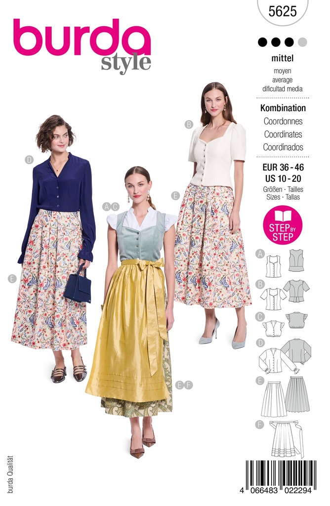 Patron Burda 5625 - Chemisier