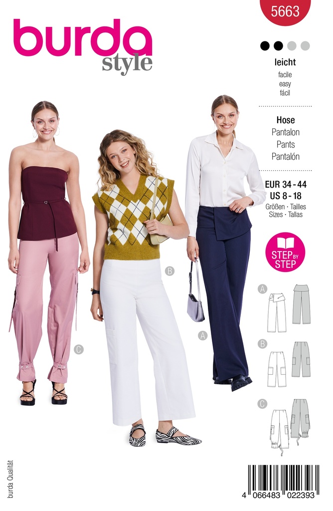 Patron Burda 5663 - Pantalon