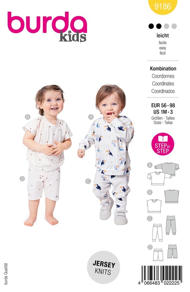 Patron Burda 9186 - T-shirt