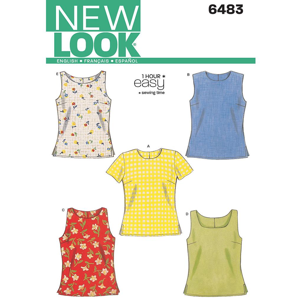 Patrón New Look 6483 Blusa