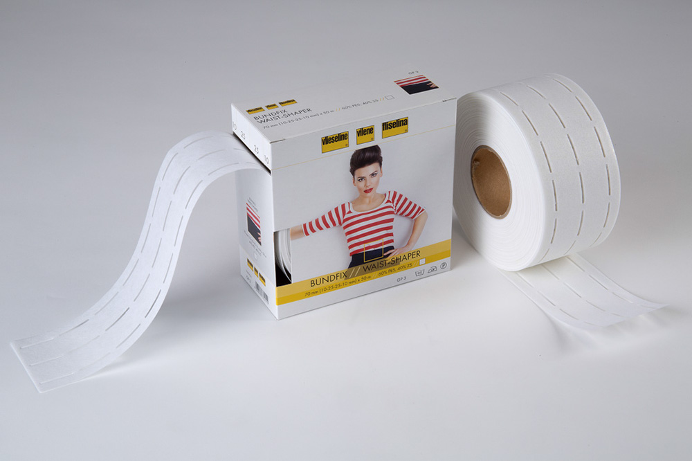 GP 3 Perfobande - blanc - 50m x 7cm (10 - 25 - 25 - 10mm) 