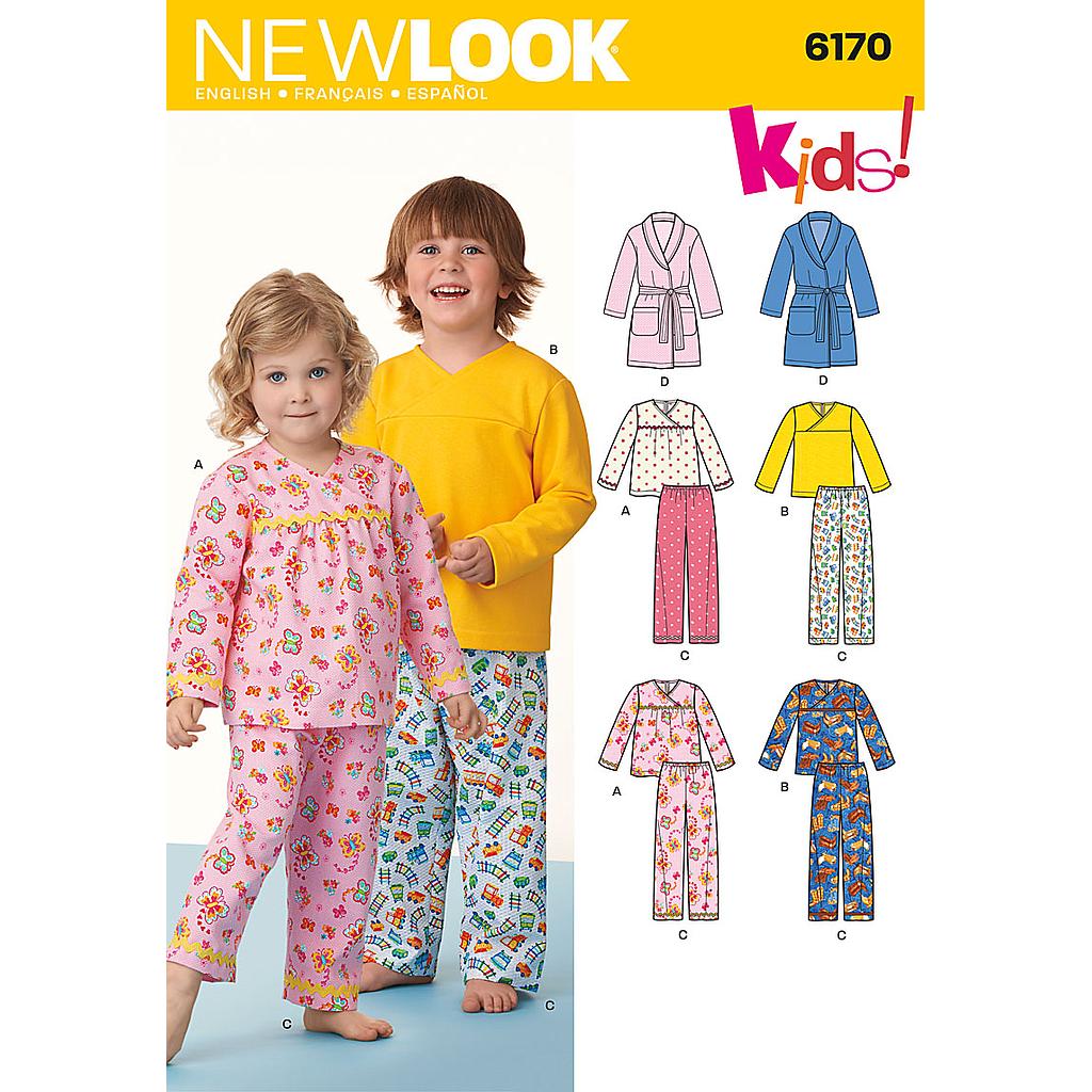 Patron New Look 6170 Vêtements de nuit pour enfants