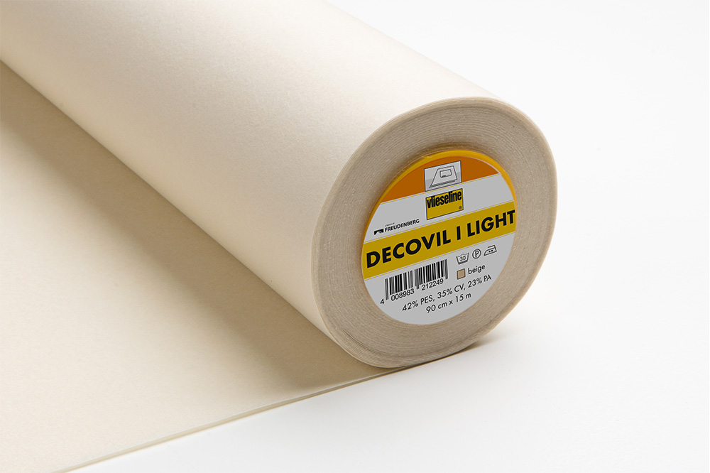 DECOVIL I LIGHT Entoilage thermocollant aspect cuir 90cm - Beige - 15 m