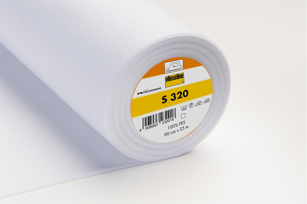 S320 Entoilage thermocollant pour cantonnière - 0.30m x 25m - blanc