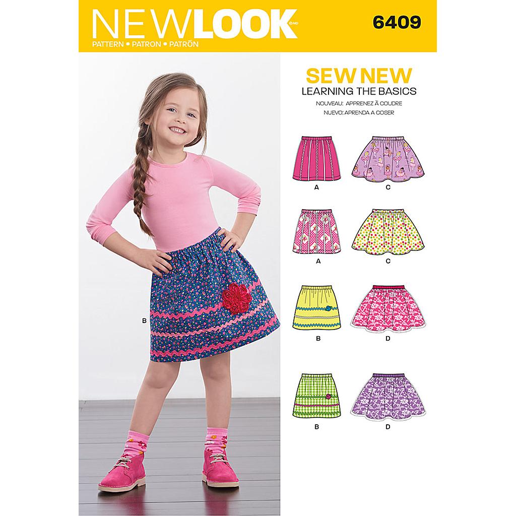 Patron New Look 6409 Jupe fillette
