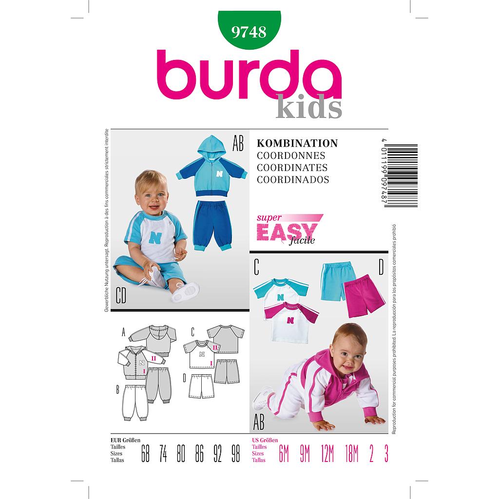 Patron Burda 9748 Kids Ensemble