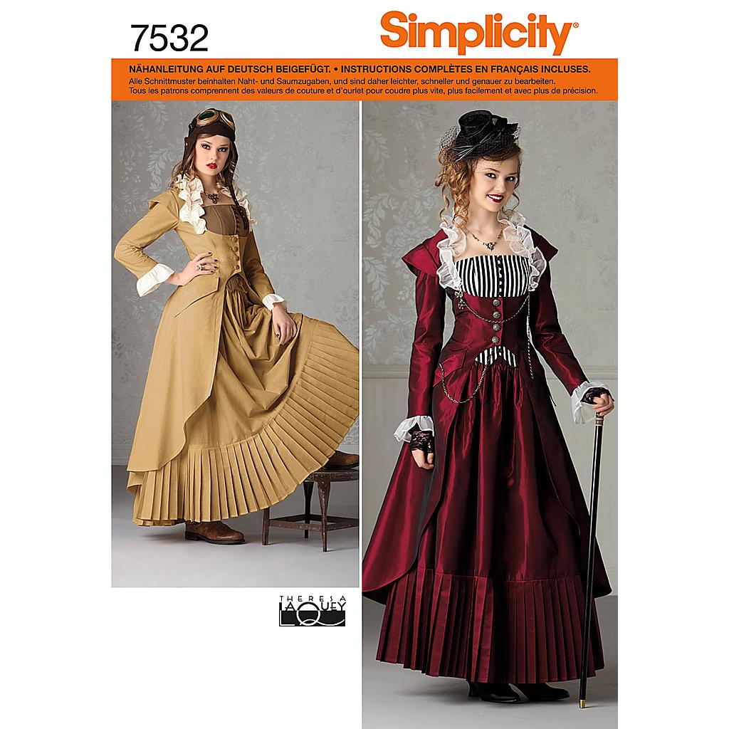 Patrón N°7532.HH Simplicity : Traje Histórico Mujer