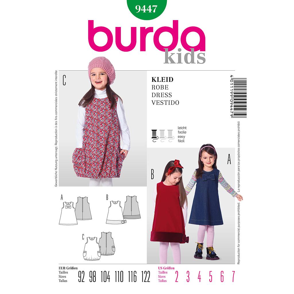 Patrón Nº9447 Burda Kids: Vestido