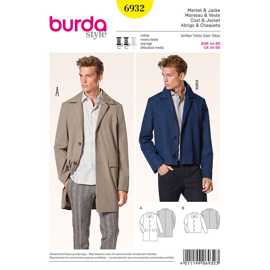 Patron Burda 6932 Manteau et veste