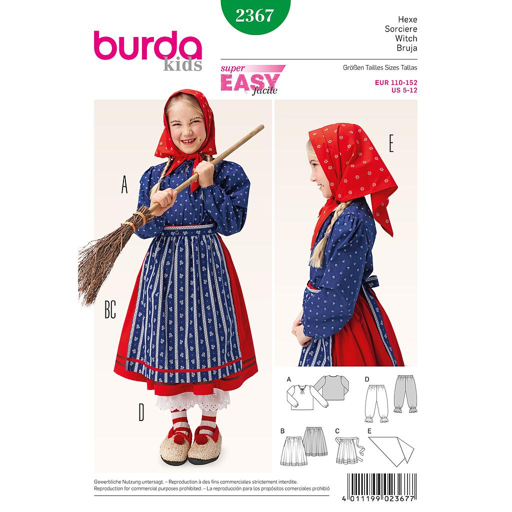 Patrón Burda 2367 Carnaval Bruja