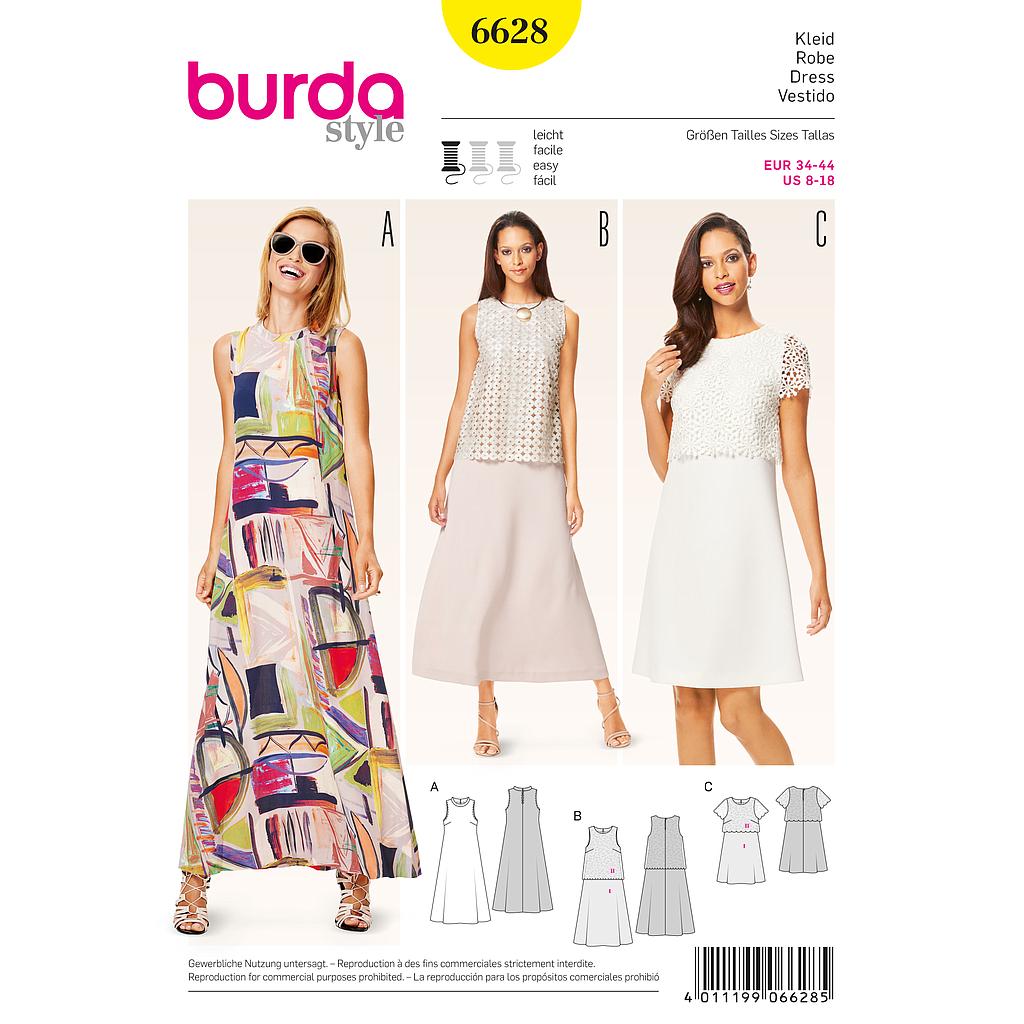 Patron Burda 6628 Robe