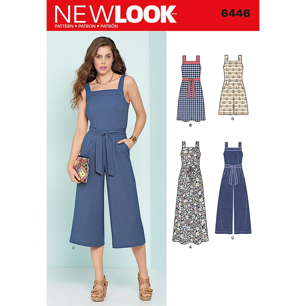 Patron New Look 6446 Robe et combi - pantalon