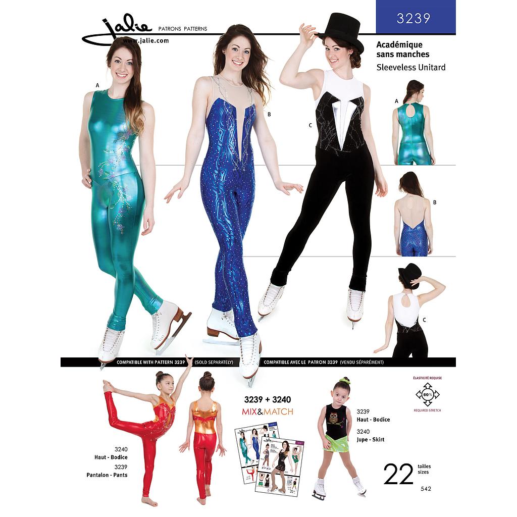Patron Jalie 3239 Académiques de gymnastique
