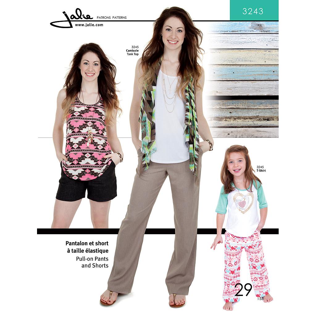 Patron Jalie 3243 Pantalon à taille élastique pour femmes