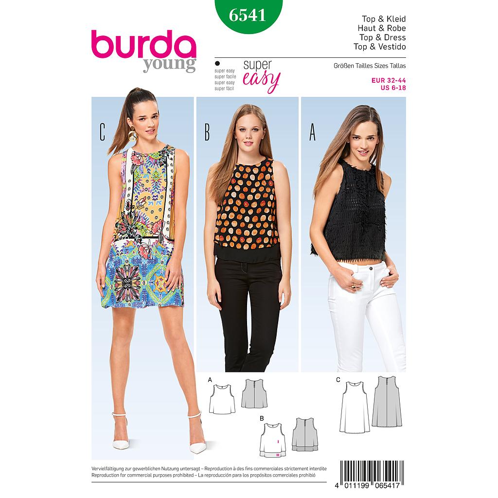 Patron Burda 6541 Haut et robe