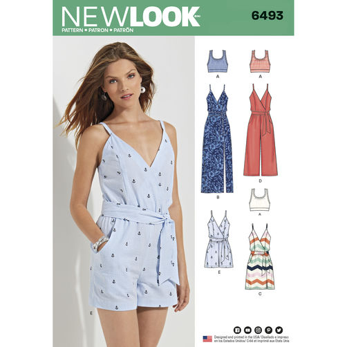 Patron New Look 6493 Combishort et combipantalon 