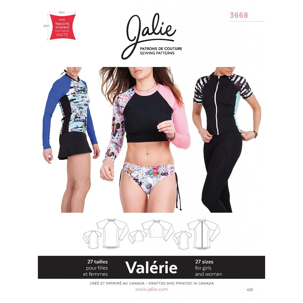 Patron Jalie 3668 Valérie - Tshirt de surf + gilet#