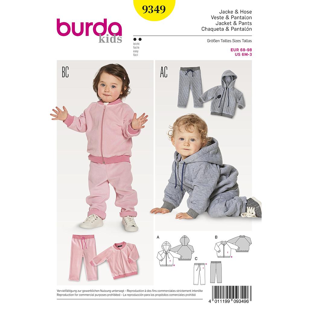 Patron Burda Kids 9349 Veste et pantalon