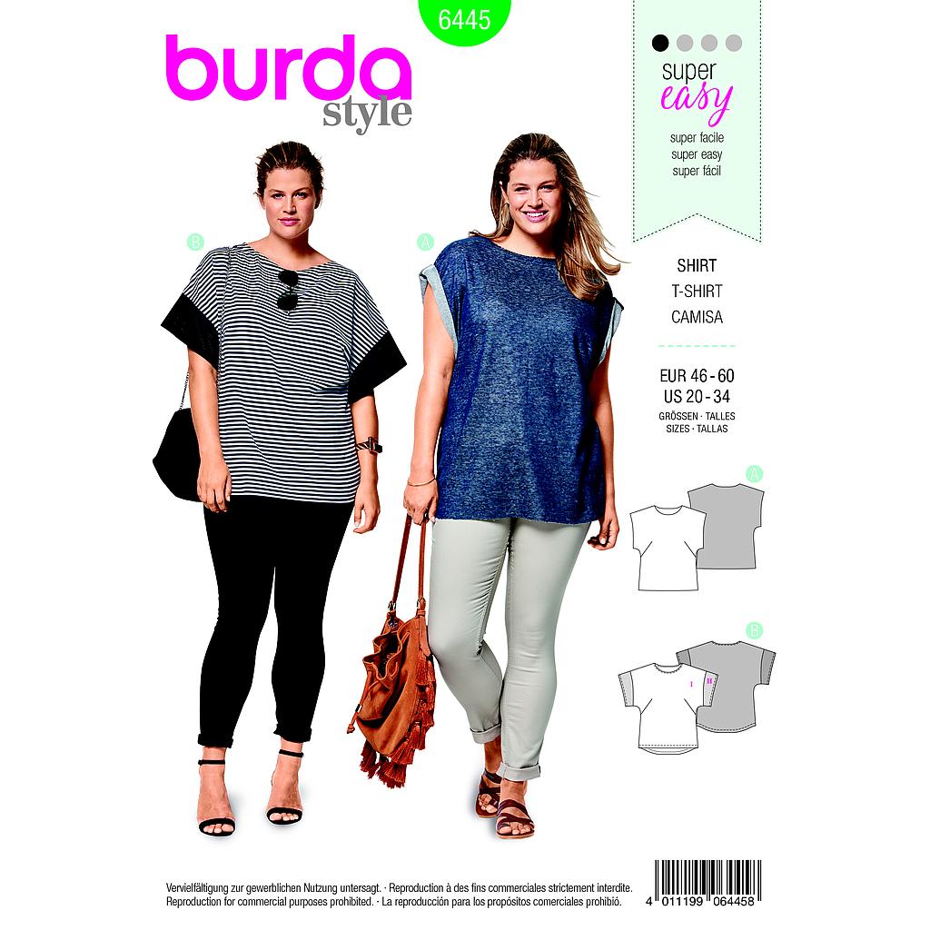 Patron Burda 6445 T shirt
