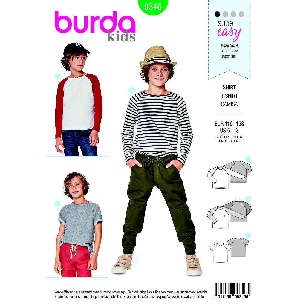 Patrón Burda  Kids 9346 Camiseta