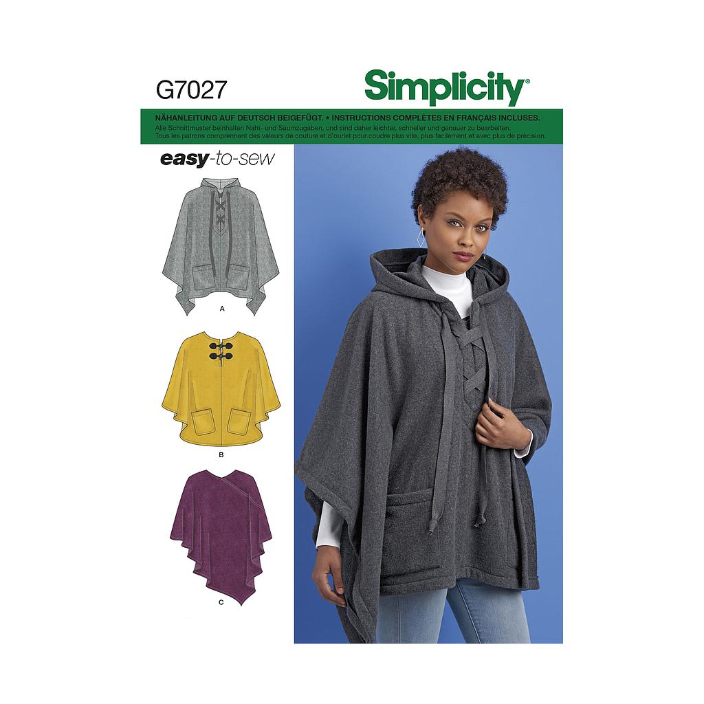 Patron Simplicity 7027.A  Poncho 