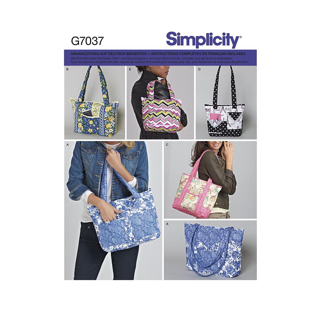 Patron Simplicity 7037.OS Bolsos