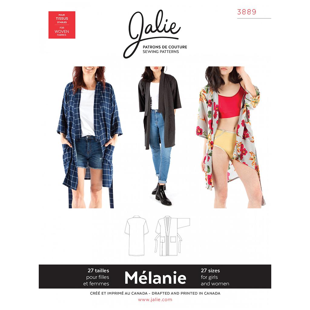 Patron Jalie 3889 Peignoir kimono - Mélanie#