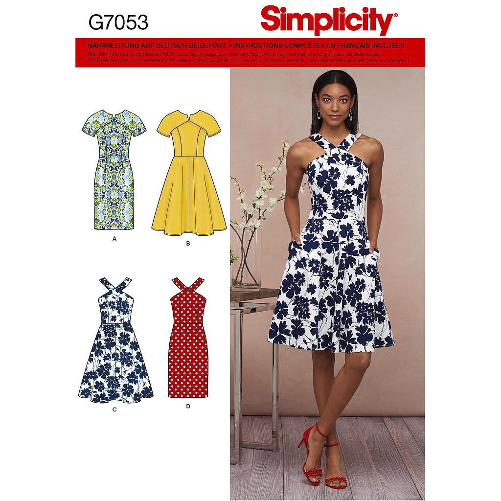 Patron Simplicity 7053 robe pour femme