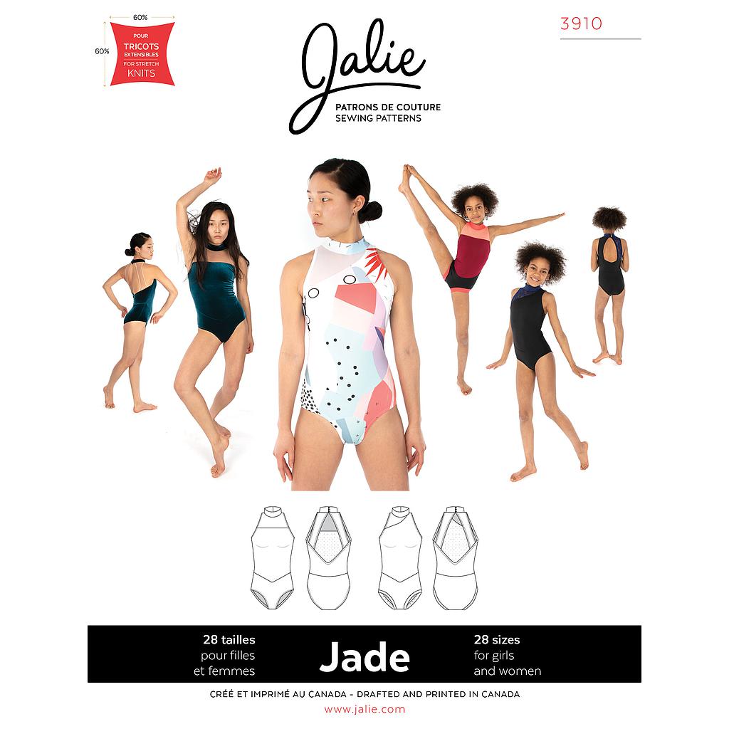 Patron JALIE 3910 JADE Justaucorps col montant pour femme et filles de 36 à 58 et de 2 à 13 ans