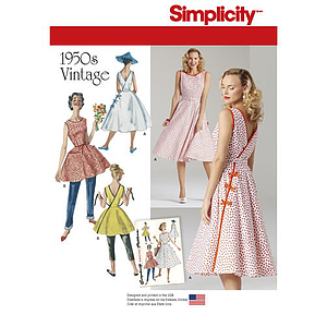 Patrón Simplicity 7900.H5 Vestido Vintage Mujer