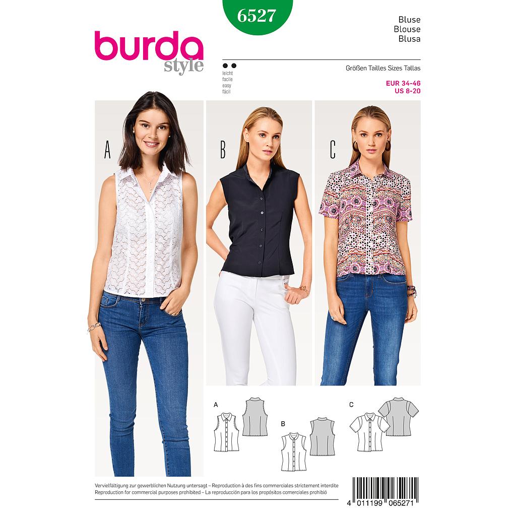 [B6527] Patron Burda 6527 Blouse