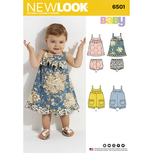 [NL6501] Patron New Look 6501 Robe bébé