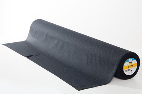 G 770 Entoilage tissé thermocollant bi - élastique 25m x 75 cm - Noir