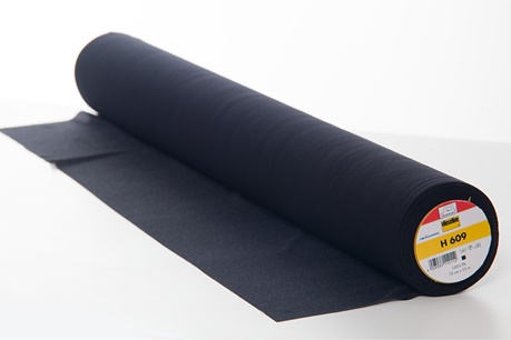 [53532454] H 609 Entoilage thermocollant pour textiles extensibles 25m x 75 cm - Noir