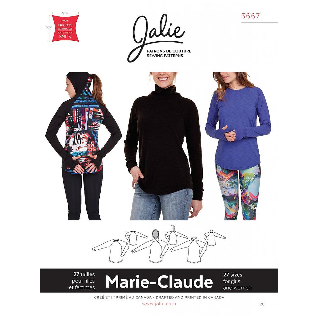 [JAL-3667] Patron Jalie 3667 Marie - Claude - Raglan sport