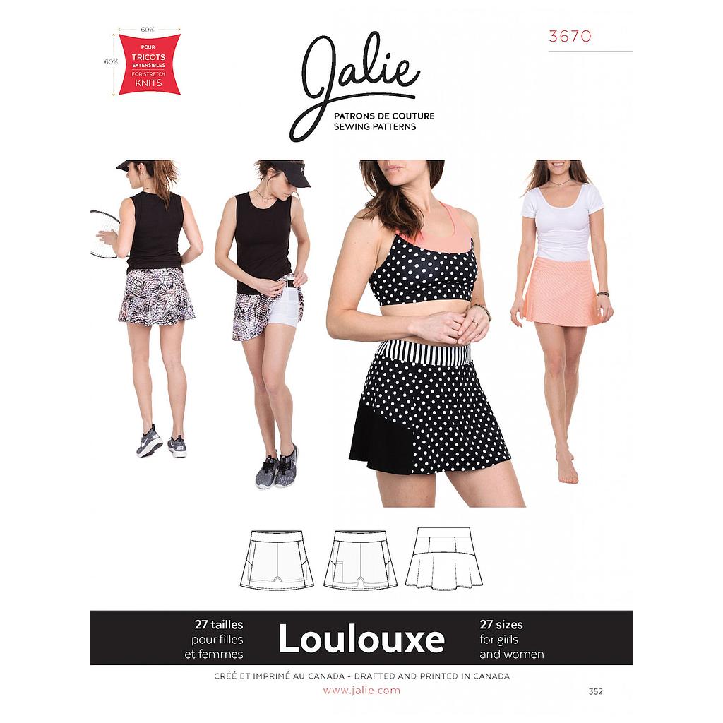 [JAL-3670] Patron Jalie 3670 Loulouxe - Jupe short intégré