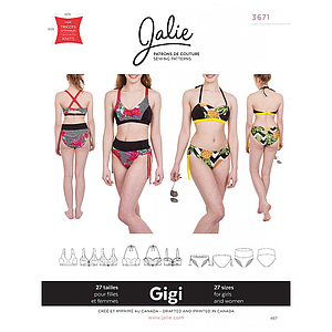 Patron Jalie 3671 Gigi - bikinis