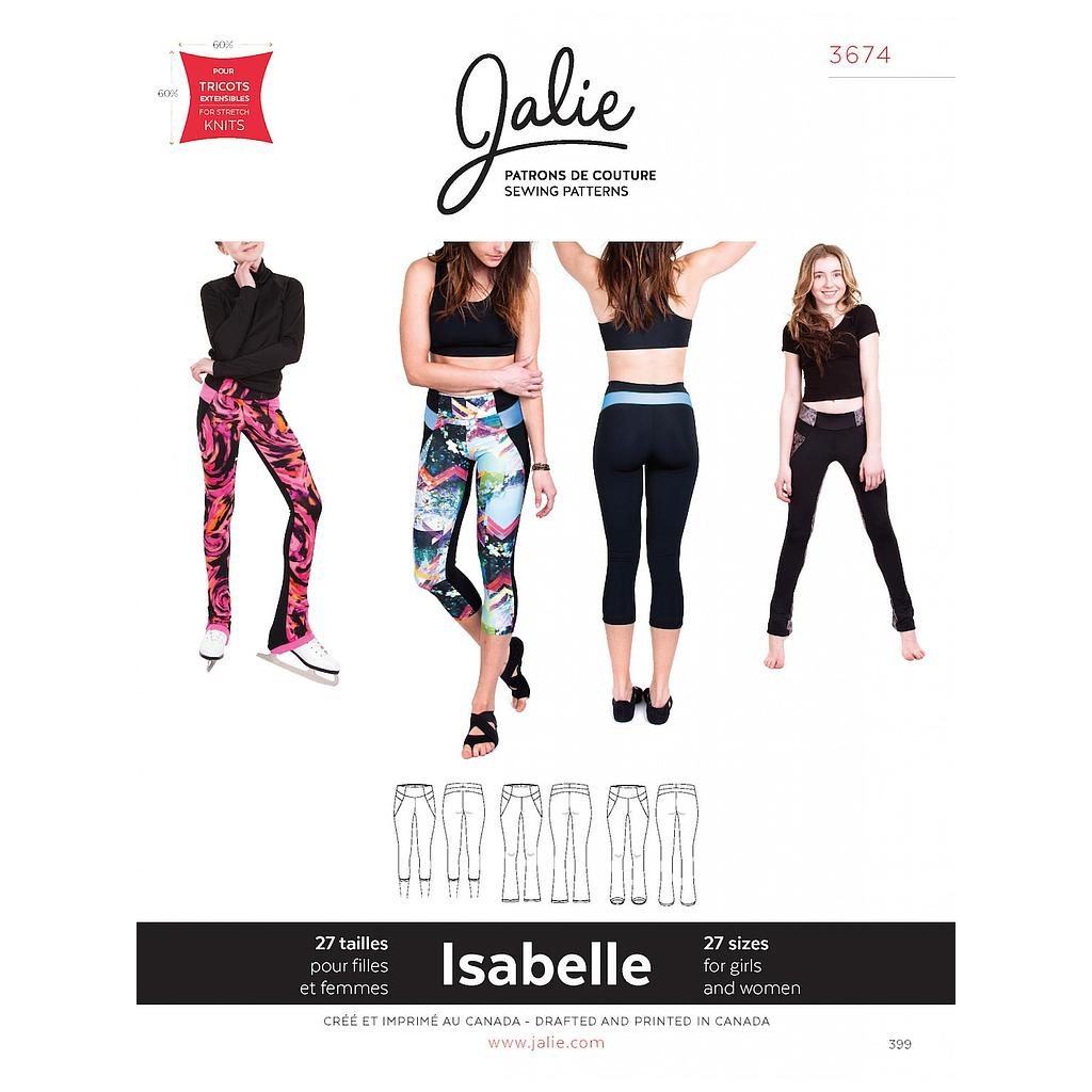 [JAL-3674#] Patron Jalie 3674 Isabelle - Leggings et pantalon#