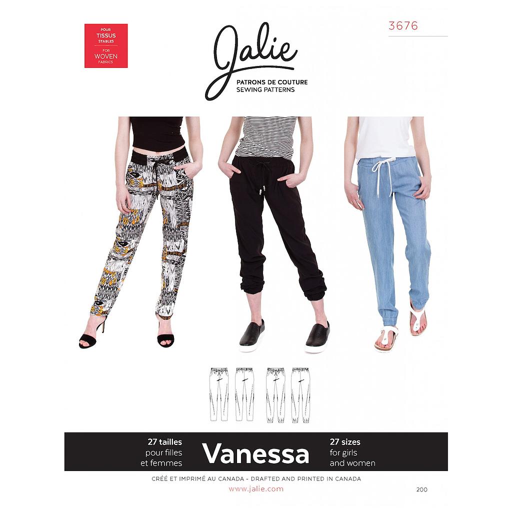 Patron Jalie 3676 Vanessa - Pantalon fluide 