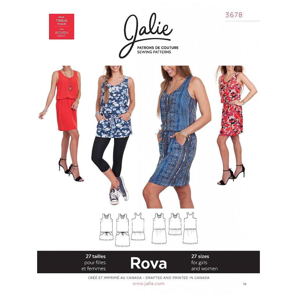 Patron Jalie 3678 Rova - Robe et tunique