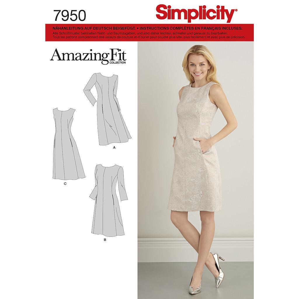 Patrón Simplicity 7950.AA Vestido Mujer