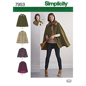 Patron Simplicity 7953.A Veste et manteau pour dames