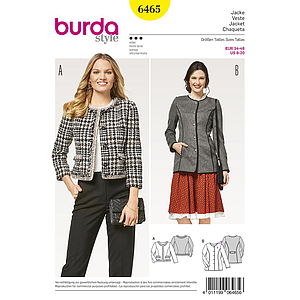 Patron Burda 6465 Veste