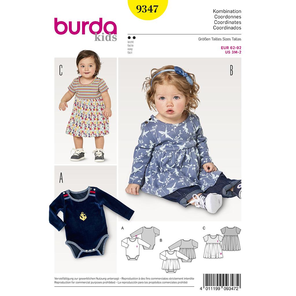 [B9347] Patron Burda Kids 9347 Ensemble