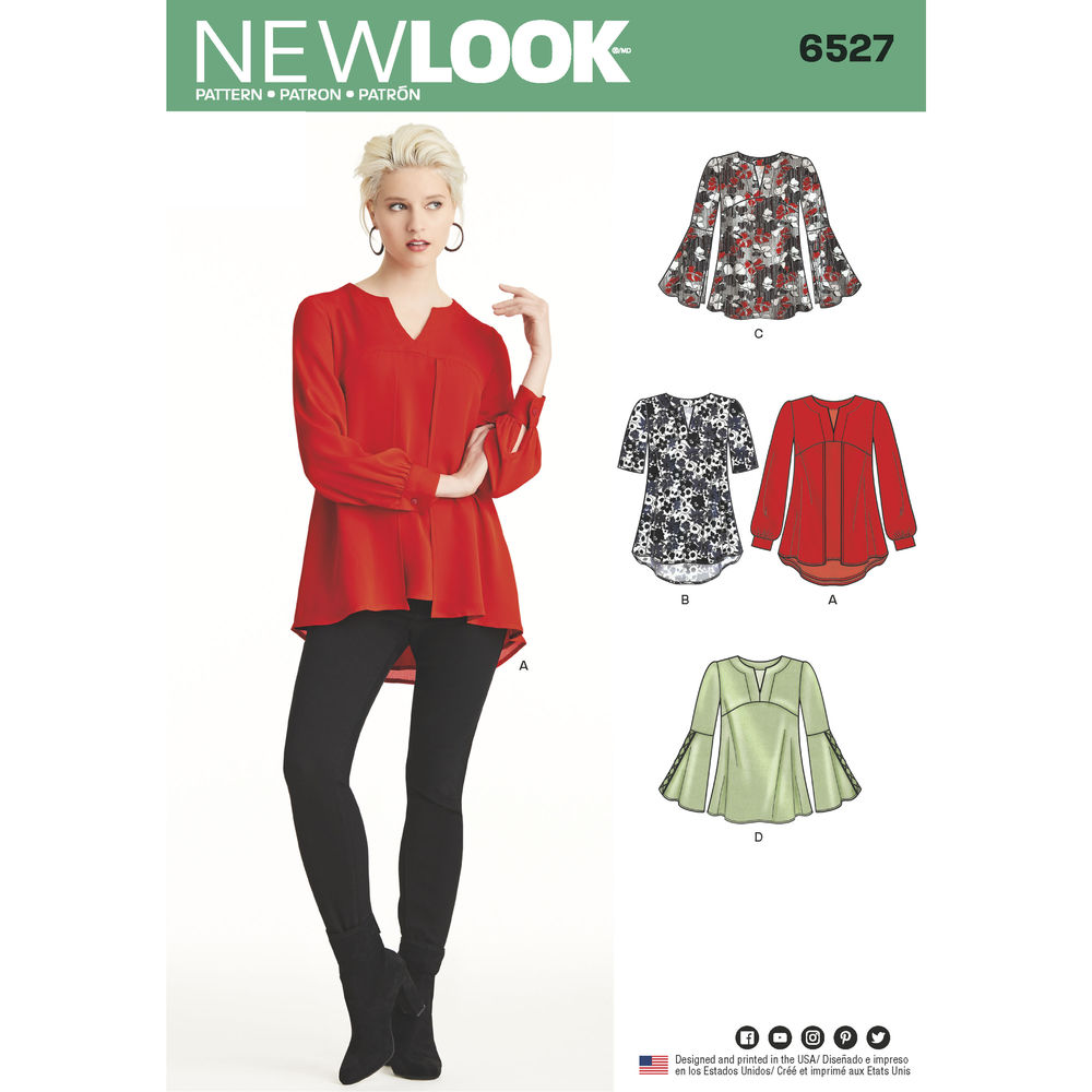 Patron New Look 6527 Blouse#