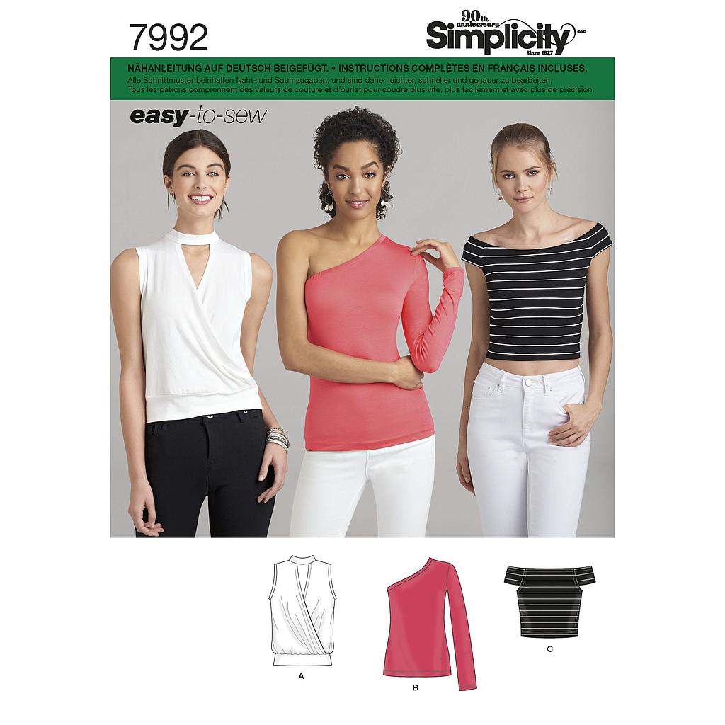 Patron Simplicity 7992 Top et T-shirt femme 