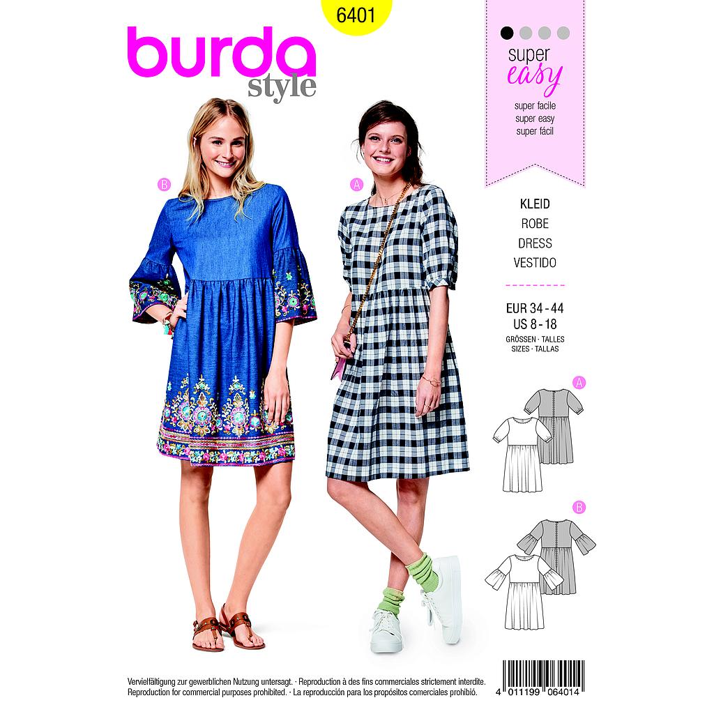 Patron Burda 6401 Robe