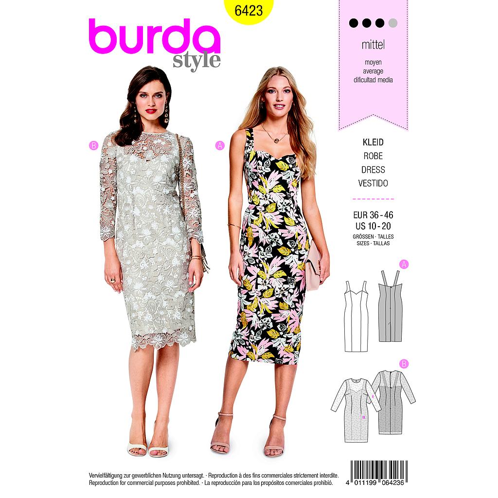 [B6423] Patron Burda 6423 Robe