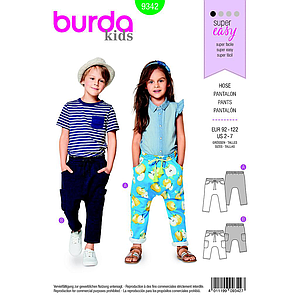 Patron Burda  Kids 9342 Pantalon