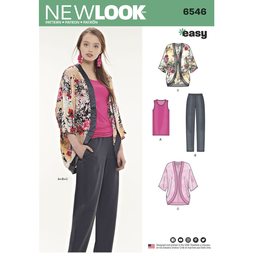 Patron New Look 6546 Ensemble pour dames